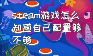 steam游戏怎么知道自己配置够不够