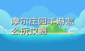 摩尔庄园手游怎么玩攻略（摩尔庄园手游怎么玩攻略视频）