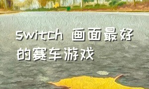 switch 画面最好的赛车游戏