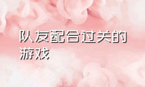 队友配合过关的游戏