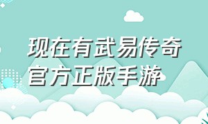 现在有武易传奇官方正版手游