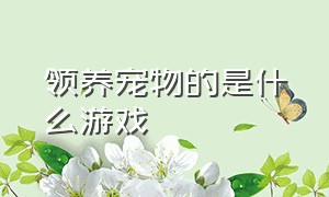 领养宠物的是什么游戏