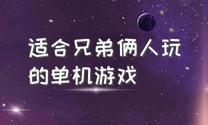 适合兄弟俩人玩的单机游戏