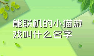 能联机的小猫游戏叫什么名字