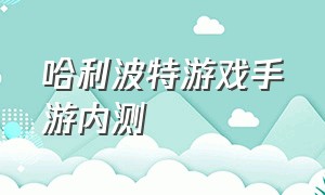 哈利波特游戏手游内测