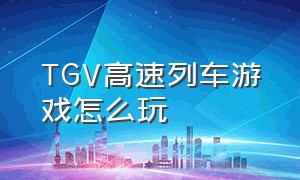 TGV高速列车游戏怎么玩（tgv列车模拟器游戏怎么汉化）