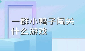 一群小鸭子闯关什么游戏