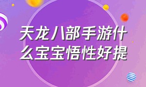 天龙八部手游什么宝宝悟性好提