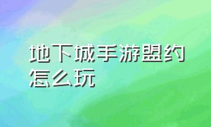 地下城手游盟约怎么玩（地下城手游入坑攻略大全）