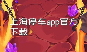 上海停车app官方下载（上海停车app官方下载安装）