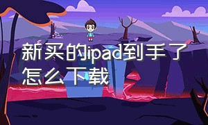 新买的ipad到手了怎么下载