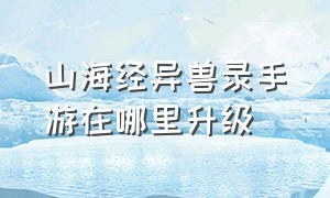 山海经异兽录手游在哪里升级