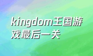 kingdom王国游戏最后一关