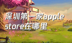 深圳第一家applestore在哪里