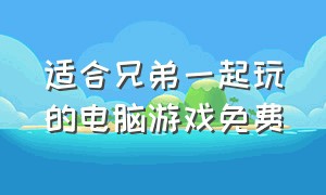 适合兄弟一起玩的电脑游戏免费