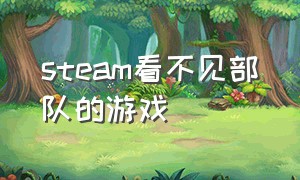 steam看不见部队的游戏