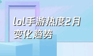 lol手游热度2月变化趋势