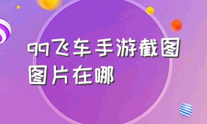 qq飞车手游截图图片在哪