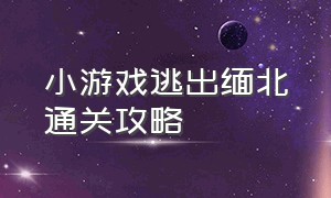 小游戏逃出缅北通关攻略