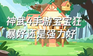 神武4手游宝宝狂暴好还是强力好