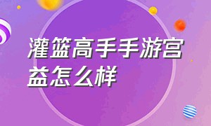 灌篮高手手游宫益怎么样