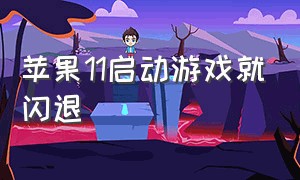 苹果11启动游戏就闪退（苹果11玩游戏闪退解决方法）