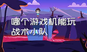 哪个游戏机能玩战术小队（战术小队游戏需要加速器吗）