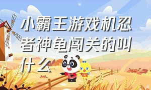 小霸王游戏机忍者神龟闯关的叫什么