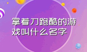 拿着刀跑酷的游戏叫什么名字（有个拿刀跑酷的游戏）