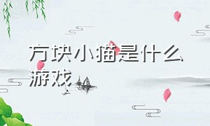 方块小猫是什么游戏