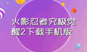 火影忍者究极觉醒2下载手机版