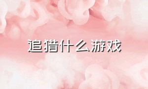 追猎什么游戏