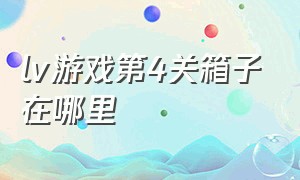 lv游戏第4关箱子在哪里