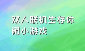 双人联机生存休闲小游戏（可以双人玩联机的休闲小游戏）