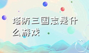 塔防三国志是什么游戏