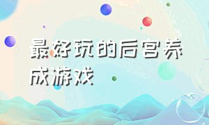 最好玩的后宫养成游戏（养成类游戏后宫游戏排行榜）