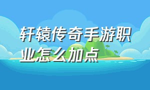 轩辕传奇手游职业怎么加点