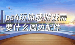 ps4玩体感游戏需要什么周边配件