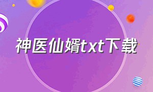 神医仙婿txt下载