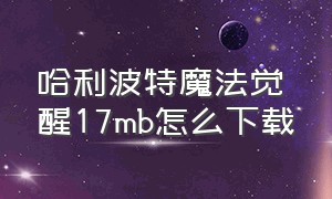 哈利波特魔法觉醒17mb怎么下载