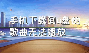 手机下载到u盘的歌曲无法播放