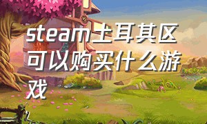 steam土耳其区可以购买什么游戏（steam在土耳其区买的游戏有影响吗）