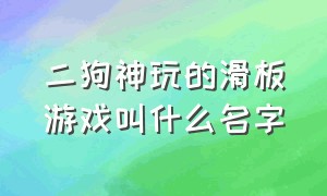 二狗神玩的滑板游戏叫什么名字