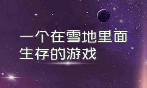 一个在雪地里面生存的游戏