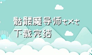 骷髅魔导师txt下载完结（骷髅魔导师 百度网盘）