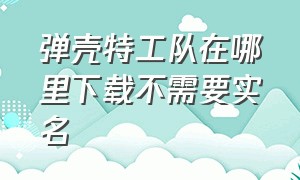 弹壳特工队在哪里下载不需要实名（弹壳特工队官网）