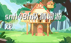 snh48h队猜词游戏（snh48猜职业游戏完整版）