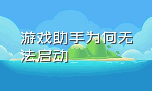 游戏助手为何无法启动（打开游戏的游戏助手没了怎么回事）