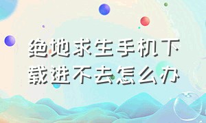 绝地求生手机下载进不去怎么办（绝地求生手游下载）