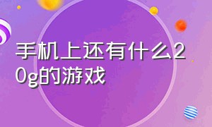 手机上还有什么20g的游戏